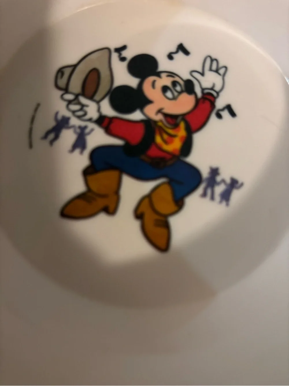 Disney Vintage Mickey Mouse Melamine kids cereal bowls Set of Two